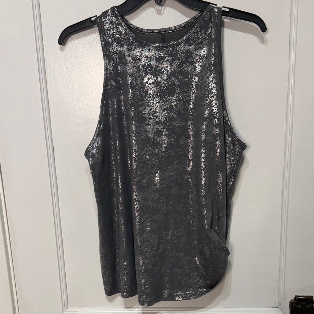 All in Motion Metallic Gray Tank Top